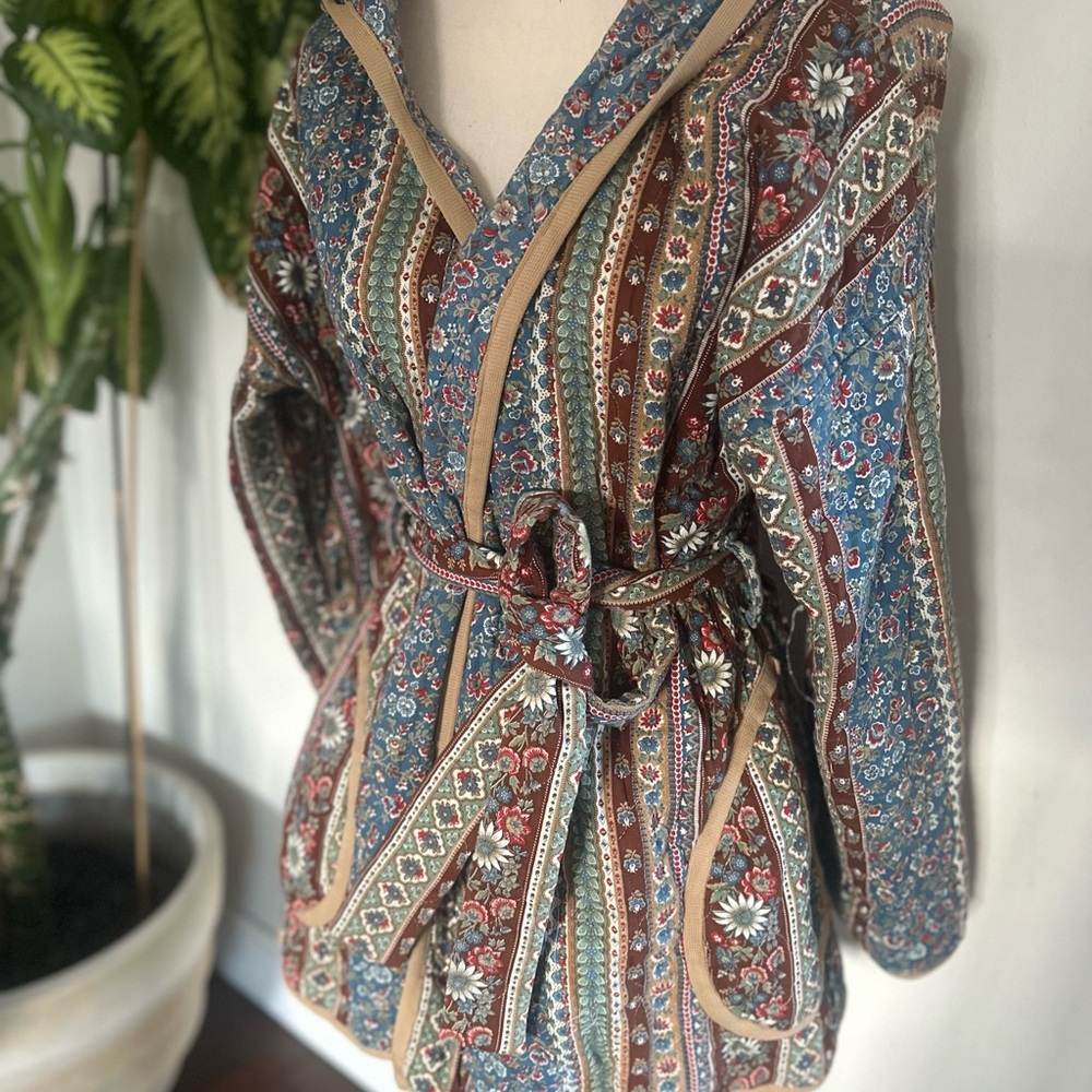 Bohemian Reversible Quilt Jacket with Hood